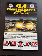 Affiche des 24 heures de Francorchamps 1986, Enlèvement ou Envoi, Voitures