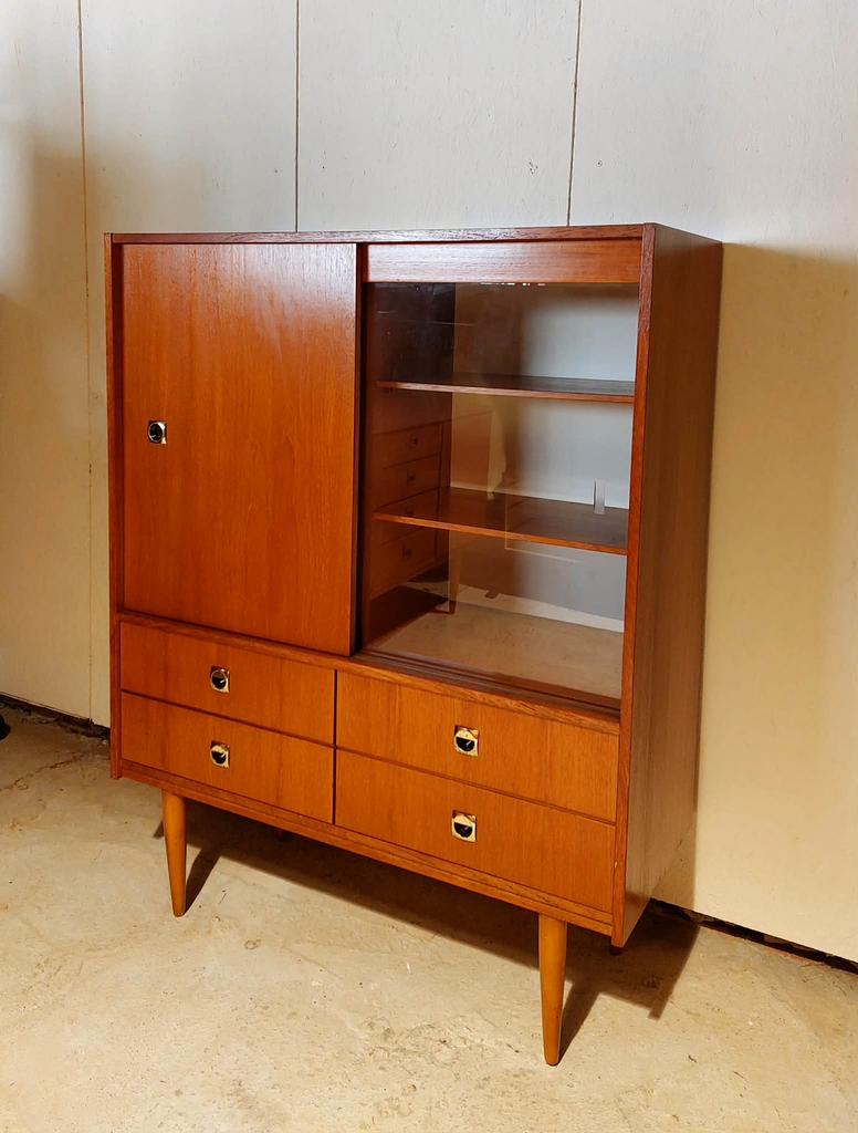 Vintage vitrinekast, Ophalen, Zo goed als nieuw