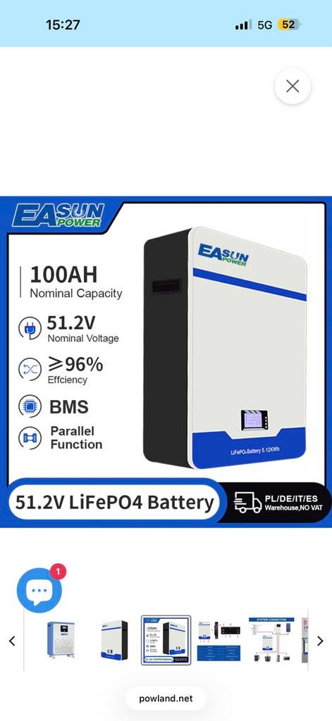 Lithium batterij 48v, Enlèvement, Neuf