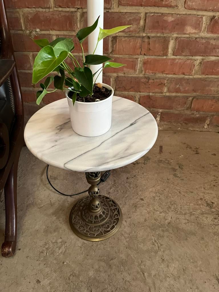 Marmeren bijzettafel, Maison & Meubles, Enlèvement, Comme neuf