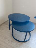 Set bijzettafeltjes - marmerlook, Minder dan 45 cm, Metaal of Aluminium, Rond, 55 tot 75 cm