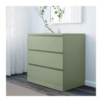 Ikea Malm 3 ladekast groen, Huis en Inrichting, Ophalen, Gebruikt, 50 tot 100 cm, 3 of 4 laden
