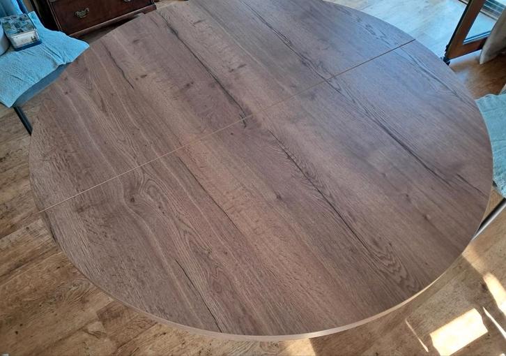 Tafel in laminaat,, Huis en Inrichting, Tafels | Eettafels, Rond, Ophalen