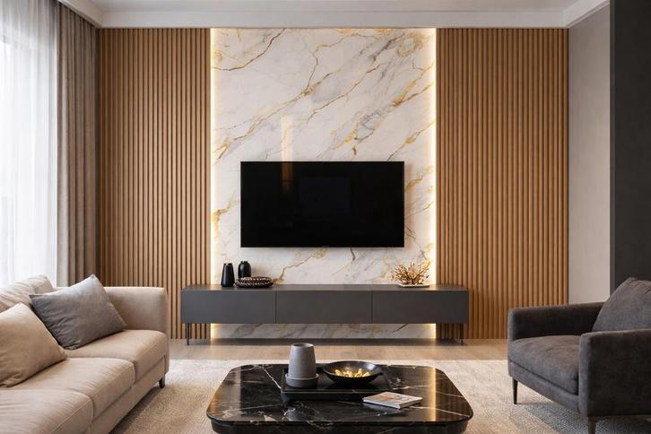 Akoestische wandpanelen 2600x600x21, Bricolage & Construction, Plaques & Panneaux, Neuf, Bois, 20 à 50 mm, Enlèvement