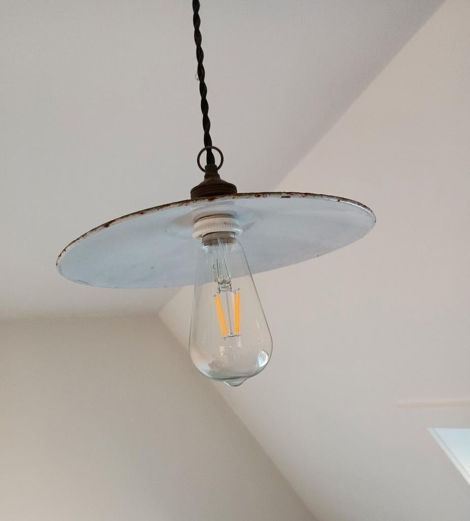 emaille lampekap, Antiquités & Art, Antiquités | Éclairage, Enlèvement ou Envoi