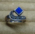 BAGUE EN ARGENT - IMITATION SAPHIR, Bijoux, Sacs & Beauté, Enlèvement ou Envoi, Argent, Argent