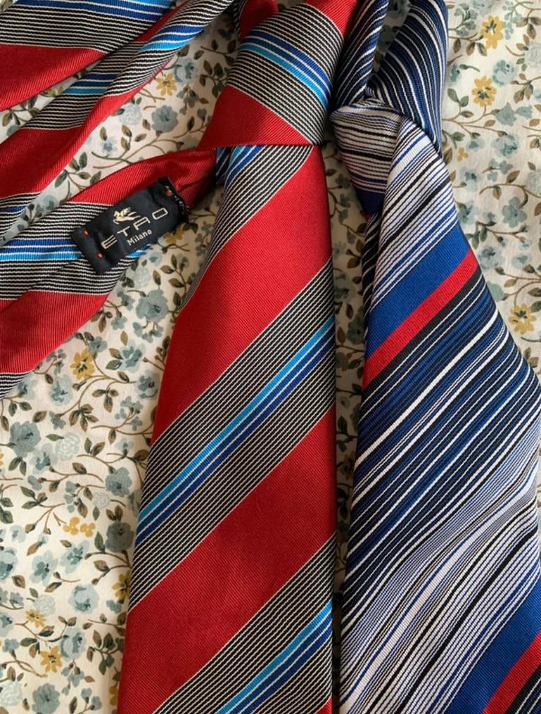 Zijden Etro stropdassen, Kleding | Heren, Ophalen of Verzenden, Zo goed als nieuw, Met patroon