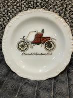 Vintage bordje met oldtimer 9,5 cm diameter, Ophalen of Verzenden