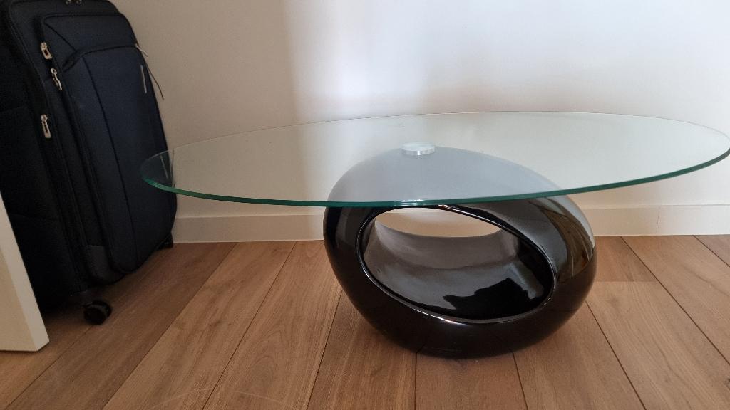 salontafel, Maison & Meubles, Tables | Tables de salon, Enlèvement, Comme neuf, Ovale, Verre