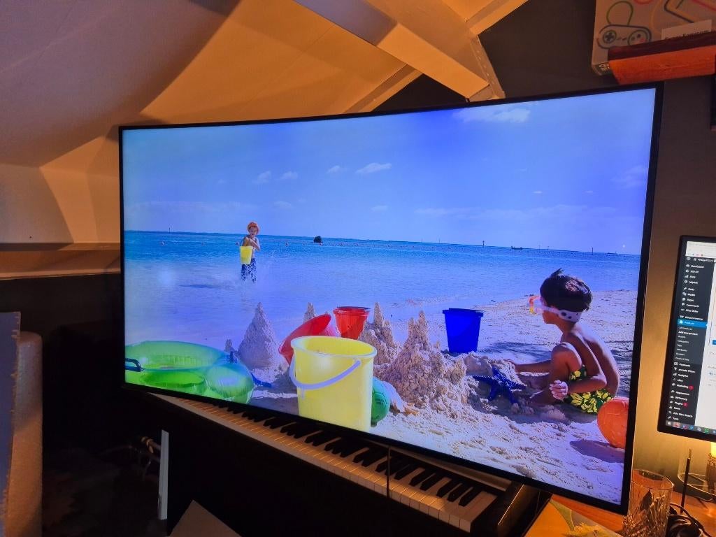 Samsung 55 inch Curved 4K (UE55HU7100) - DEFECT - Voor onder, TV, Hi-fi & Vidéo, Télévisions, Utilisé, Samsung, Envoi