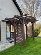Houten pergola / terrasoverkapping – massief hout, Enlèvement, Comme neuf