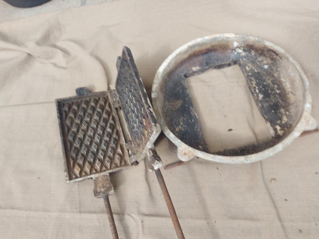 Gietijzeren wafelijzer, Ophalen of Verzenden