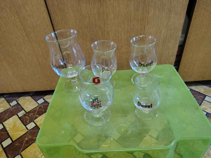 Duvel setje, Collections, Verres & Petits Verres, Comme neuf, Verre à bière, Enlèvement
