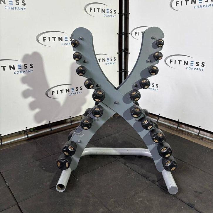 Lifemaxx - Dumbell Set Incl. Rek, Sports & Fitness, Équipement de fitness, Utilisé, Haltère, Bras, Jambes, Pectoraux, Abdominaux