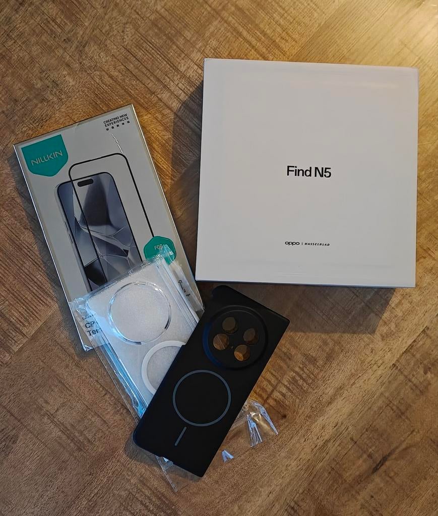 Oppo Find N5, 16 GB/512 GB, zwart., Zo goed als nieuw