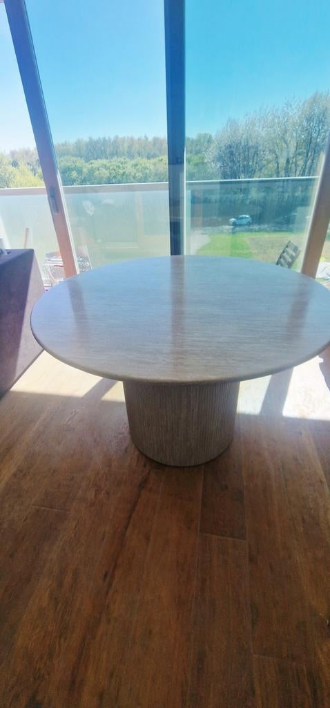 Table ronde avec plateau en marbre, Maison & Meubles, Enlèvement