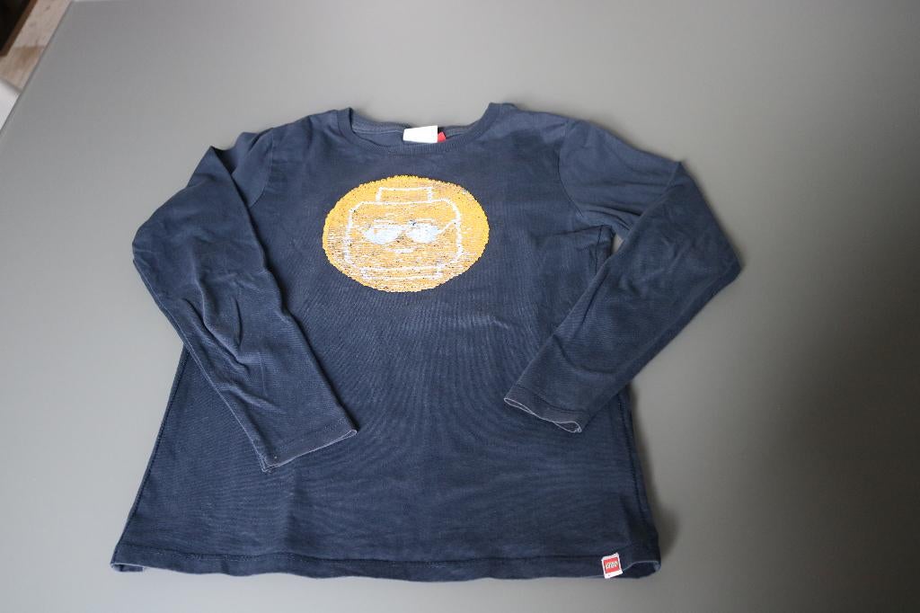 blauwe longsleeve Lego maat 128, Ophalen of Verzenden, Gebruikt, Jongen, Shirt of Longsleeve