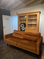 Cognac kleurige 3 zit, Huis en Inrichting, Ophalen, Driepersoons, 75 tot 100 cm, Zo goed als nieuw
