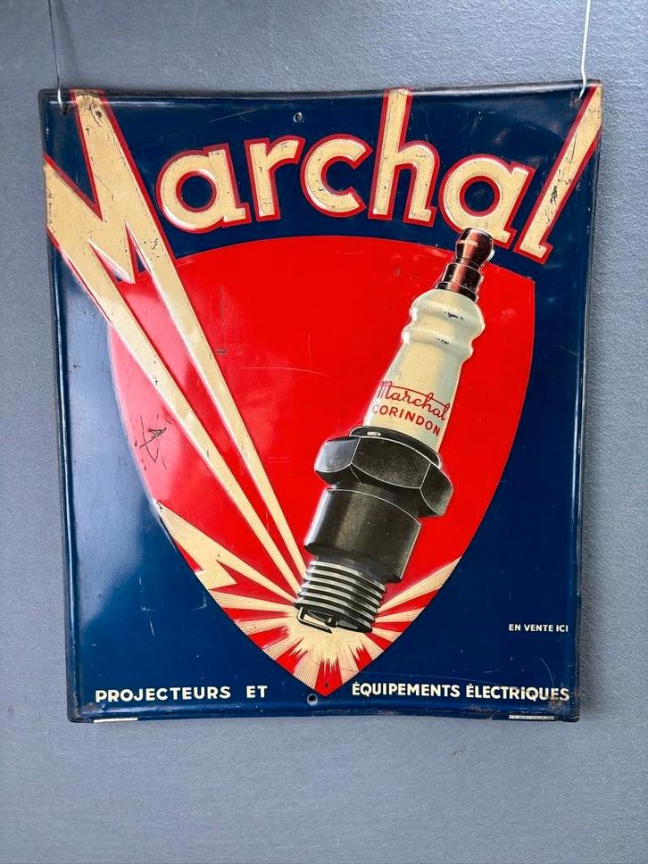 Origineel Sev Marchal bougie reclamebord blik, geen emaille, Verzamelen, Merken en Reclamevoorwerpen, Reclamebord, Ophalen of Verzenden