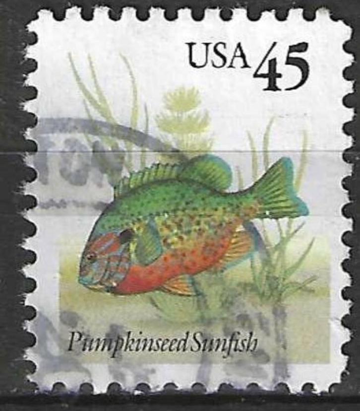 USA 1992 - Yvert 2128 - Vis - Zonnebaars (ST), Postzegels en Munten, Postzegels | Amerika, Verzenden