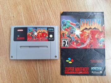 Doom met handleiding voor de Super Nintendo (SNES) beschikbaar voor biedingen