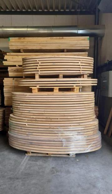 Massief eiken tafelbladen 40mm boomstam, recht, rond, ovaal, Doe-het-zelf en Bouw, Ophalen of Verzenden, Nieuw