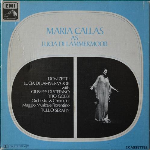 Maria Callas – Lucia Di Lammermoor - 2x cassette box, Cd's en Dvd's, Cassettebandjes, Gebruikt, Origineel, Klassiek, 2 t/m 25 bandjes