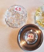 Asbakken inox kristal glas, Ophalen of Verzenden