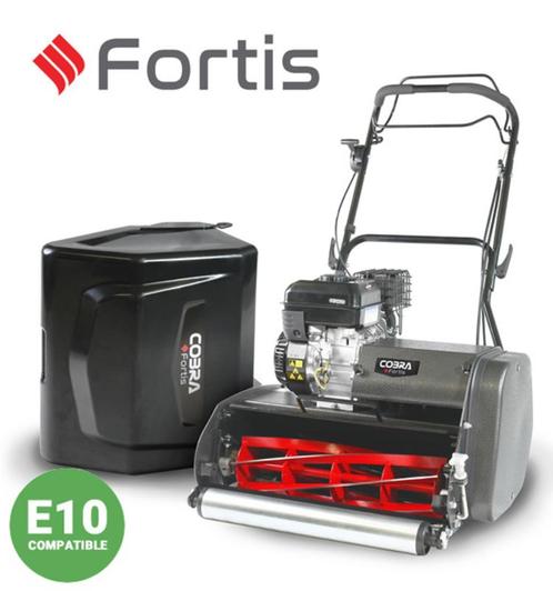 Cobra Fortis Benzine Kooimaaier met wisselcassettes, Tuin en Terras, Grasmaaiers, Nieuw, Benzine-grasmaaier, 40 t/m 49 cm, Kooimesmaaier