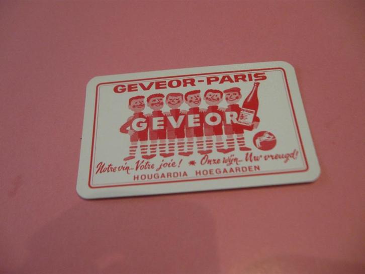 Oude speelkaart Wijn Geveor , Hougaarden (242), Verzamelen, Speelkaarten, Jokers en Kwartetten, Zo goed als nieuw, Speelkaart(en)