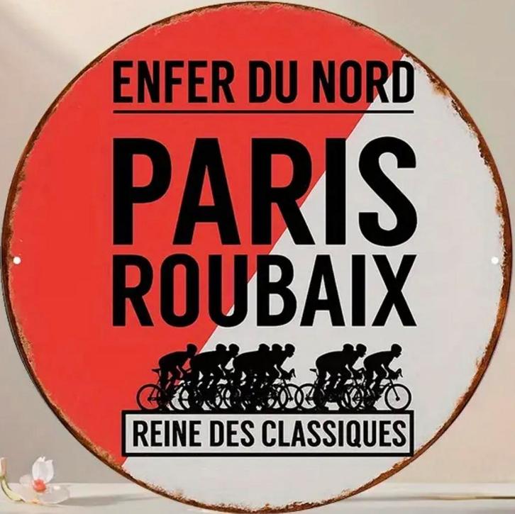 Panneau en métal Paris Roubaix - Mancave vintage rétro, Collections, Marques & Objets publicitaires, Neuf, Panneau publicitaire