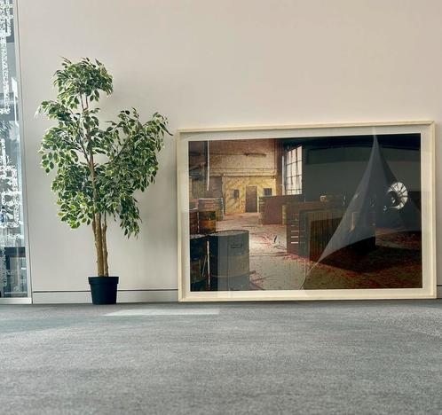 Cadre Bois 3XL 185x125cm - Photos incluses - Vitrine plexi, Antiek en Kunst, Kunst | Tekeningen en Fotografie, Ophalen