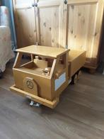 Houten vrachtwagen handgemaakt met trekstang en aanhangwagen, Kinderen en Baby's, Ophalen, Zo goed als nieuw