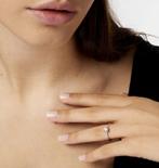 Dana geelgouden ring met zirkoniumoxide, Ophalen, Gebruikt, Kleiner dan 17, Dame