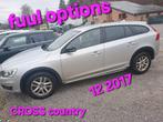 Volvo V60 cross country 12 2017, Cuir, Argent ou Gris, 110 kW, Entreprise