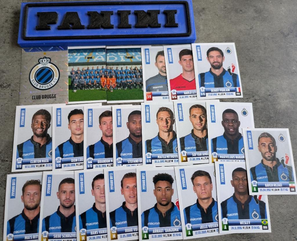 AUTOCOLLANTS PANINI FOOTBALL 2018/19 21X CLUB BRUGGE FOOT, Enlèvement ou Envoi, Neuf