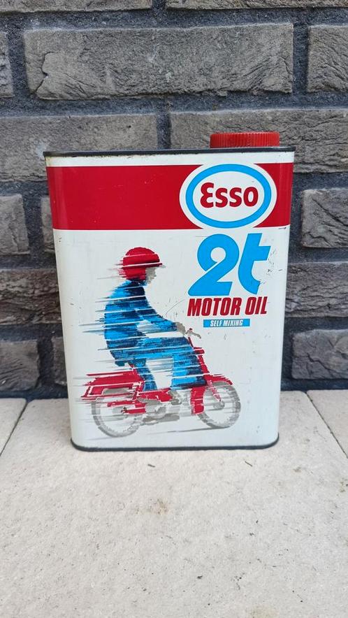 ESSO 2-T olie blik, Verzamelen, Blikken, Zo goed als nieuw, Ophalen of Verzenden