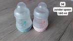 2 melk flesjes MAM 160 ml, Kinderen en Baby's, Ophalen of Verzenden, Gebruikt, Overige typen