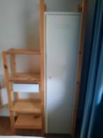 Metalen kast met aangehecht houten rek   2 beschikbaar, Ophalen, Zo goed als nieuw