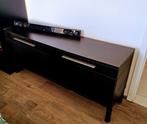 Meuble TV IKEA – noir – avec tiroirs – bon état général, Ophalen, Gebruikt, 100 tot 150 cm, Minder dan 100 cm