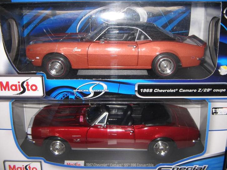 vele camaro & dodge modellen op 1/18, Hobby en Vrije tijd, Modelauto's | 1:18, Nieuw, Auto, Maisto, Ophalen of Verzenden
