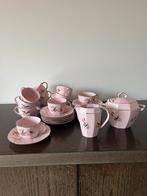 Koffieservies Epiag begin 1900 rose met fijne tekening, Antiek en Kunst, Curiosa en Brocante, Ophalen of Verzenden