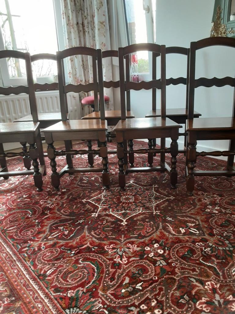 6 chaises en chêne, Antiquités & Art, Enlèvement