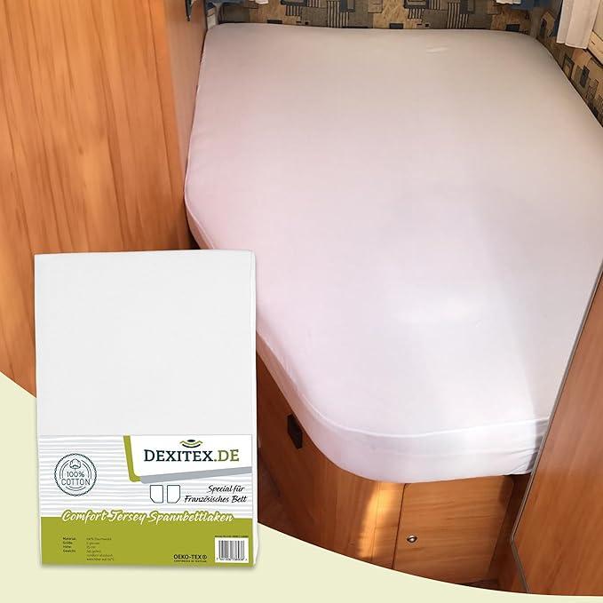 Jersey katoen hoeslaken wit,lichtgrijs of antraciet Links Wi, Caravans en Kamperen, Mobilhome-accessoires