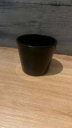 Zwarte bloempot, Tuin en Terras, Bloempotten, Ophalen, Steen, Rond, Binnen