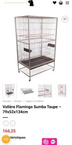 Grande cage flamingo couleur taupe, Animaux & Accessoires, Comme neuf, Enlèvement ou Envoi