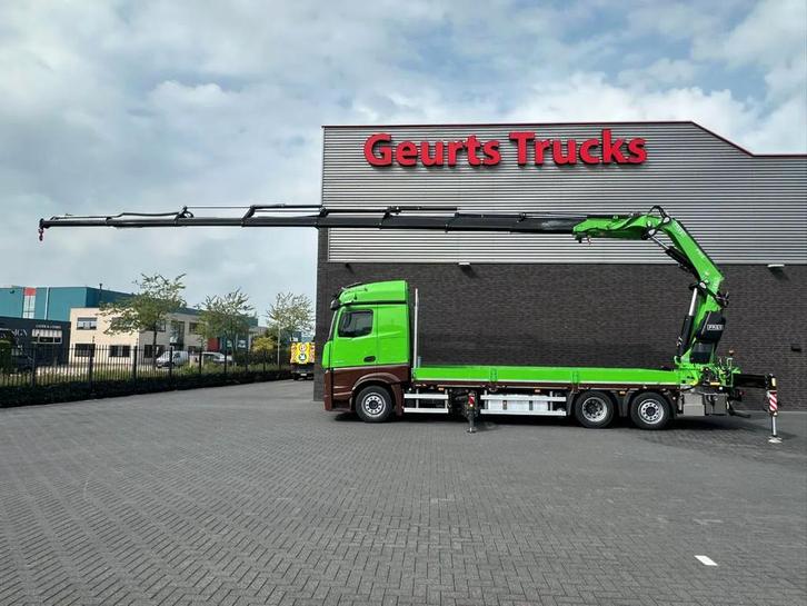 Mercedes-Benz Actros 2545 6X2 OPENLAADBAK MET FASSI F545RA.2, Auto's, Vrachtwagens, ABS, Achteruitrijcamera, Airconditioning, Centrale vergrendeling