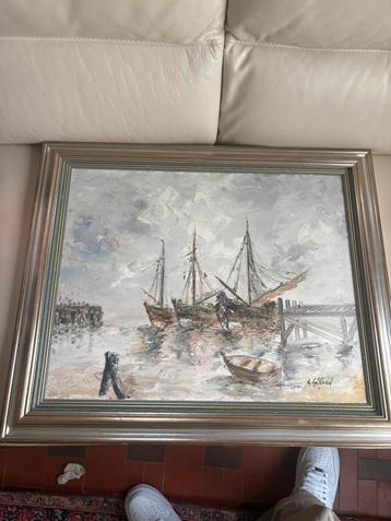 Tableau marin signé Alfred Godchaux – 1989 avec certificat beschikbaar voor biedingen