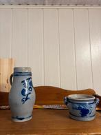 Vintage keramiekset pot en kruik, Antiek en Kunst, Ophalen