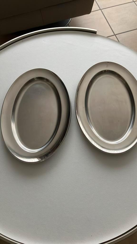 2 schotels Inox 18/8, 42x28 cm, Maison & Meubles, Cuisine | Vaisselle, Comme neuf, Balance ou Balances, Enlèvement ou Envoi